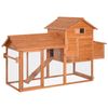 Deluxe Backyard Wood Poultry Chicken Coop Hen House Hutch Nesting Box w/Wheels