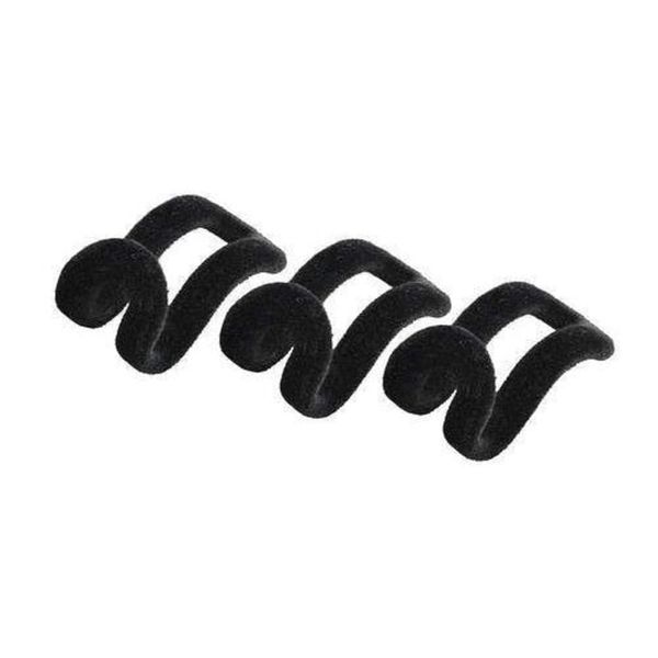 Fackelmann Connection Hooks Set for Hangers, Black, 4.5 x 2.5 x 2 cm