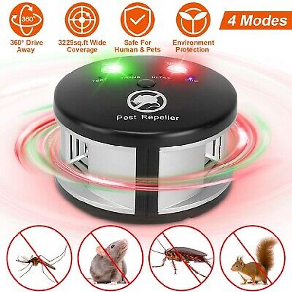 360° Ultrasonic Pest Repeller Electronic Pest Control Mice Rat roaches Repellent