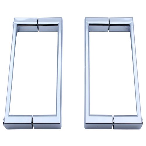 KEABATH 2pairs Shower Door Handle knob, Chrome shower Glass Door handle Pull Handle 145mm hole to hole for Shower Enclosure replacement