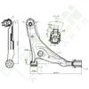 For 1999-2000 2001 Mitsubishi Galant Eclipse Front Lower Passenger Control Arm