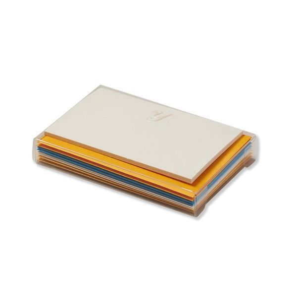 G.C.PRESS Initial Card Box Y [8 Cards / 2 Envelopes 4 Colors] Letter Simple (Multi-Purpose)