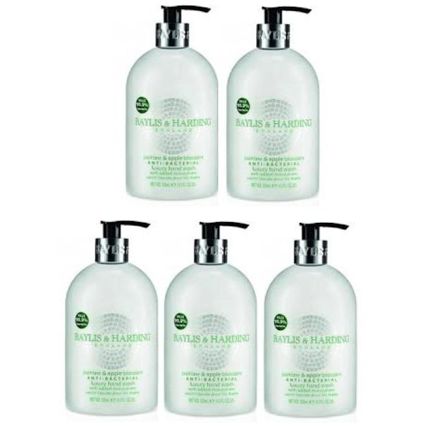 (5 PACK) Baylis & Harding Anti Bacterial JASMINE & APPLE BLOSSOM Hand Wash x 500ml