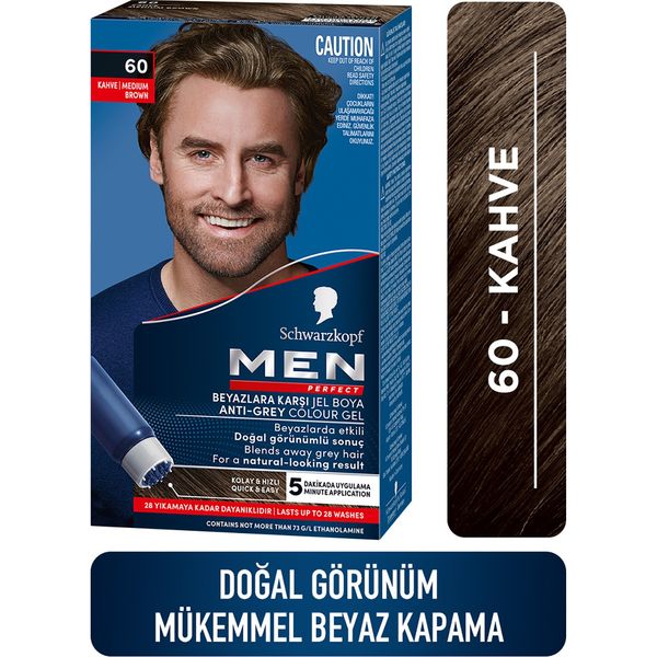 Schwarzkopf Men Perfect Beyazlara Karşı Jel Boya 60 Kahve