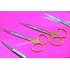 10 GERMAN TC IRIS MICRO SURGICAL SCISSORS STR+CVD 4.5" W/TUNGSTEN CARBIDE INSERT