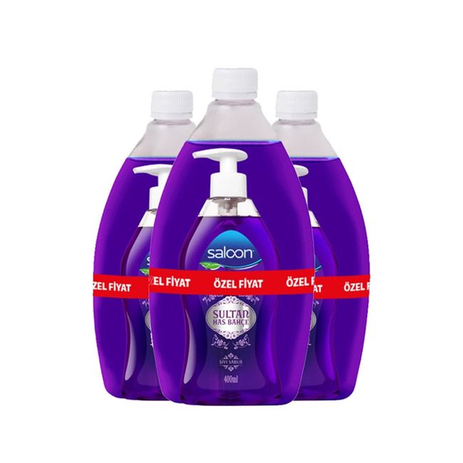 Saloon Sıvı Sabun 400+750 ml Sultan Has Bahçe X 3'lü Paket