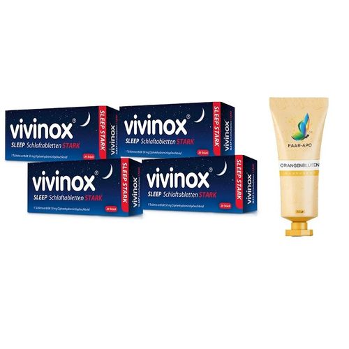 Vivinox Stark 4 x 20 Tablets Economy Set Including a High-Quality Hand Cream Brand Faar-Apo