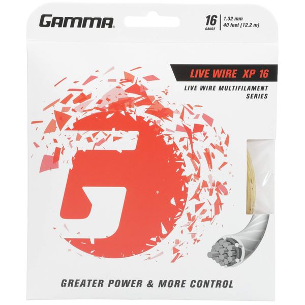 Gamma Live Wire XP 16G Tennis String, Natural