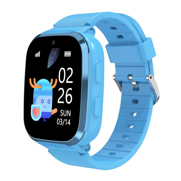 4G Kids Smart Watch for Boys Toys with GPS Tracker SIM Card Games HD Camera Location Cell Phone SOS Calling Texting Waterproof Voice Chat Alarm Clock for Ages 5-13 Birthday Gifts(Blue)