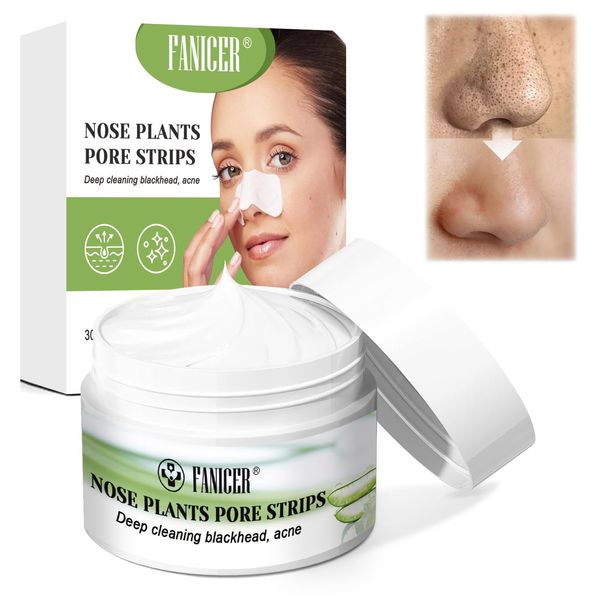 30ml Maschera Punti Neri Rimozione,With 60 Sheets Papers,Blackhead Remover,Maschera Punti Neri per Cerotti Naso,per l'idratazione,la pulizia