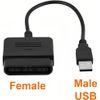 USB PS2 To PS3 Converter Cable Game Controller Adaptor For Sony PlayStation 2 3