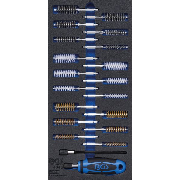 BGS 4043 | Tool Tray 1/3: Brush Assortment | 20 pcs.