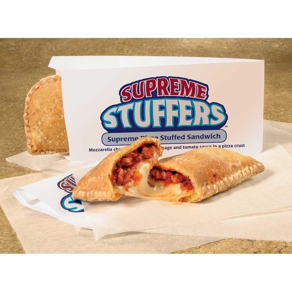 J and J Snack Supreme Stuffers Pizza with Serving Sleeve, 5 ounce -- 48 per case