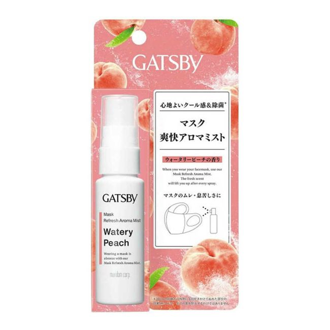 [Shipping included, bulk purchase x 9-piece set] Mandom Gatsby Mask Refreshing Aroma Mist Watery Peach Scent 30ml (4902806115857) *Eliminates 99.9% of bacteria attached to the mask