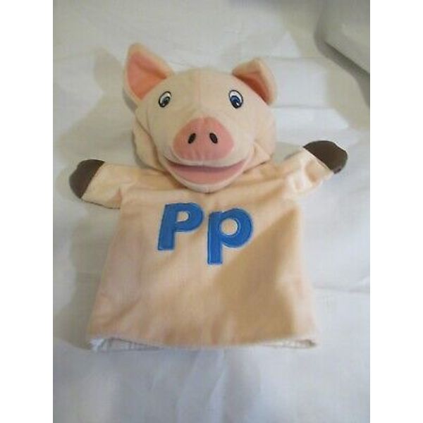 Lakeshore Learning Alphabet Hand Puppet 10" Plush Letter P PIG Stuffed Toy