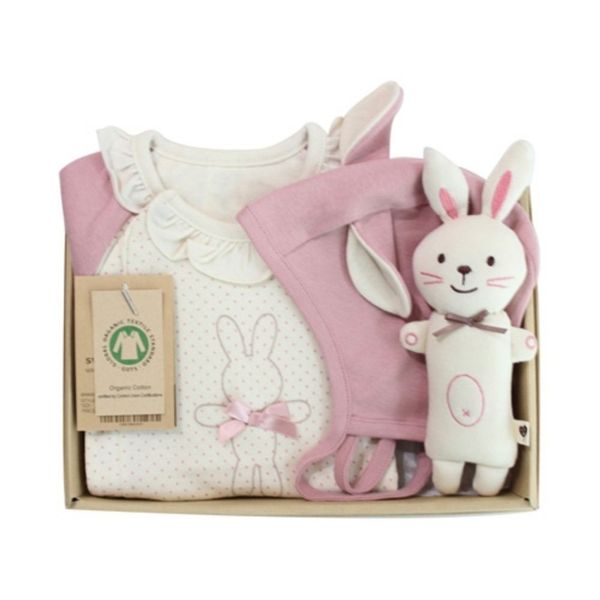 [Foolish Love] Sweetheart Organic Pink Rabbit Newborn Gift Set