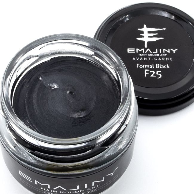 EMAJINY Formal Black F25 Emaginny Formal Black Color Wax, Black, 1.3 oz (36 g), Made in Japan, Unscented, One Day Black Hair Can Be Washed Off With Shampoo
