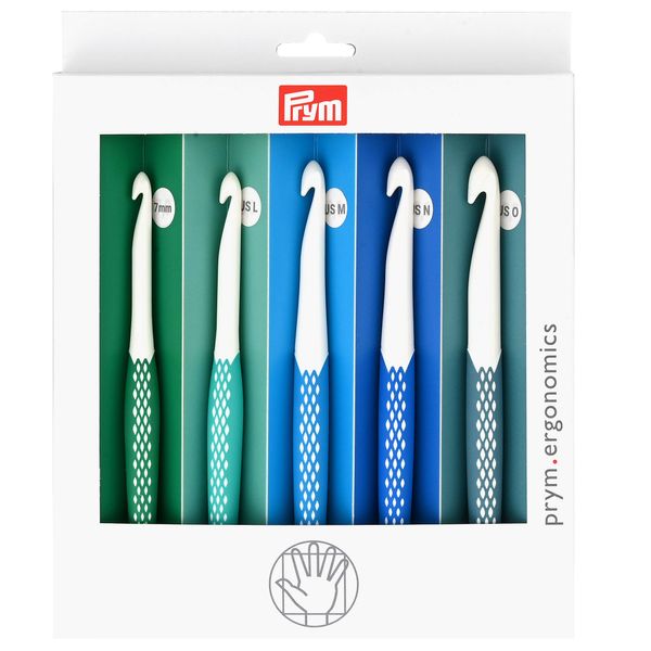 Prym Ergonomics Crochet Hook Set, Large (7mm, L, M, N, O)