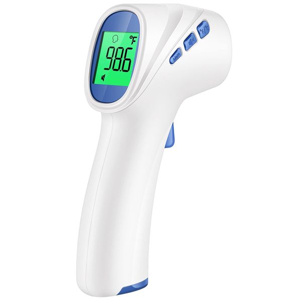 No-Touch Thermometer for Adults and Kids, Digital Thermometer with Fever Alarm, Fast Accurate Results, Easy for All Ages, Basal Thermometer