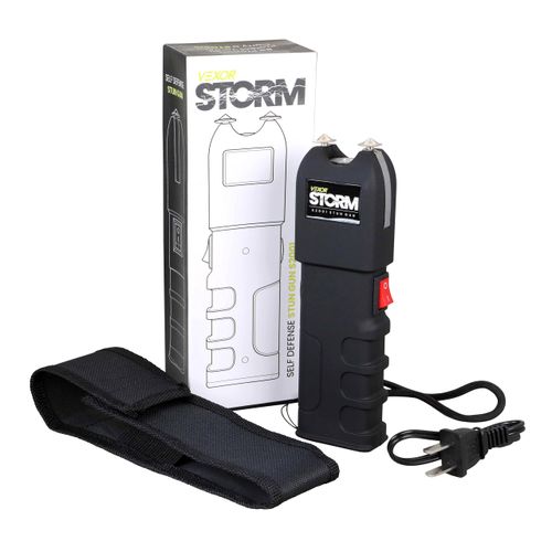 Vexor Storm S2001 Personal Safety Device - Rechargeable with LED Light - Ergonomic Grip and Wrist Strap - Safety Switch - Includes Holster and Training Guide
