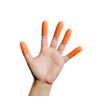 Bertech Heavy Duty Finger Cots, Industrial Grade, Textured Surface, Orange, Re-Usable, 14 Mil Thick, Medium (Bag of 300 Pieces), RoHS Compliant