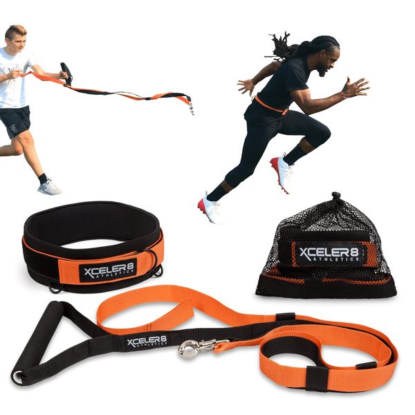 X-PLOSIVE Speed Training Kit / Overload Running Resistance & Release / Harness & Resistance Band, Speed and Agility Equipment for Sprint and Football, Basketball, Soccer / Youth and Adult Ready