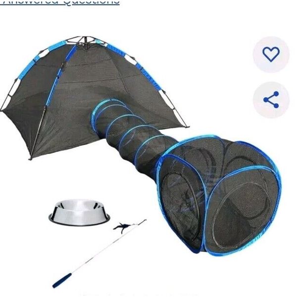 NIB Pet Fit For Life Portable Tent Tunnel Cube Dog & Cat Pen 100% Charity