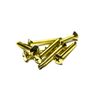 (25) 10x1-3/8 Phillips Oval Head Screws Self-Drilling (Bright Brass)
