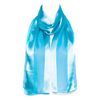 Hat To Socks Plain Elegant Chiffon Satin Scarf (Turquoise)