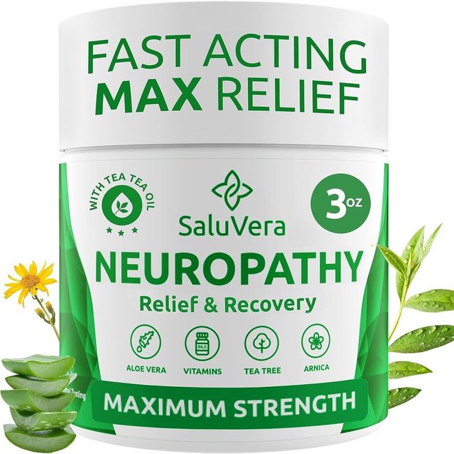 Neuropathy Relief Cream - Maximum Strength Nerve Reliever for Foot Toes Hands...