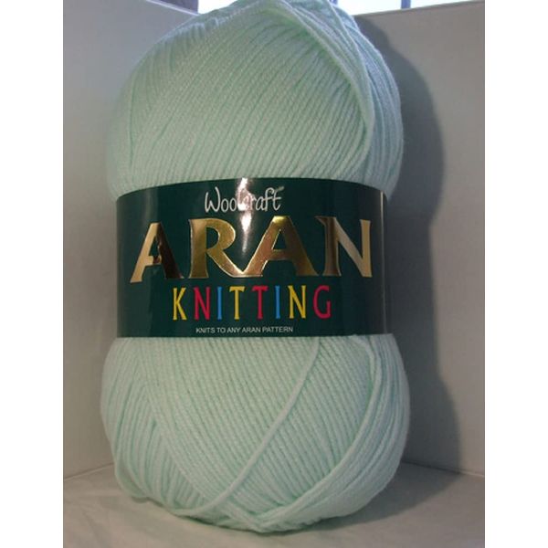 Woolcraft Aran Knitting Yarn 400g 100% Acrylic 460 Mint