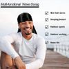 7 Pieces Silky Durags with Long Tail and 1 Piece Satin Wave Cap, Pack Do Rags for Men 360 Waves Multicolour