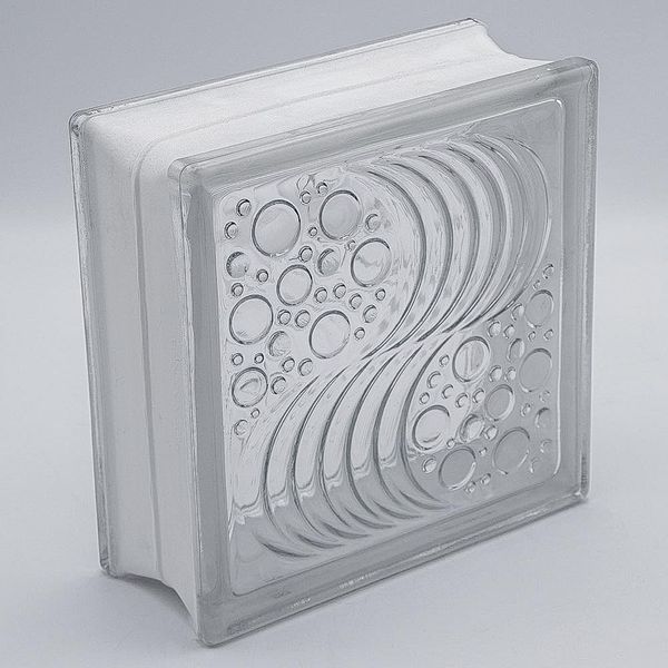 Fuchs Design Glass Building Blocks Ocean Clear 19 x 19 x 8 cm Set of 6