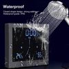 Bathroom Shower Wall Clock, TS-WP10 Shower Clock Innovative Timer Waterproof Thermometer Hygrometer Bathroom Supply Visual Countdown Timer, Time Management Tool(Black)