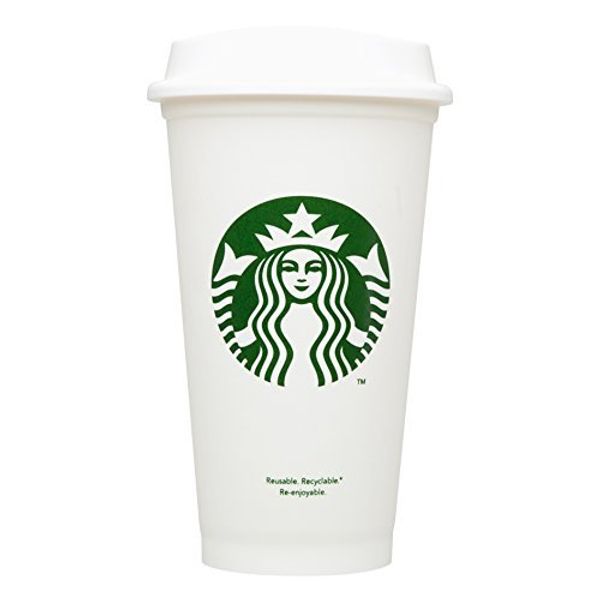 スターバックス プラスティック マグ カップ 16ｏｚ USA 限定 紙コップ風 スタバ プラカップ 白 エコ カップ