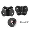uxcell Speaker Corner Protector Cabinet Edge Corner Speaker Stackable Guard Wrap Corner 35mm Case Protection Silver 4pcs