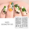 KADS Nail Stamping Plate Geometry Template Image Design Plates for Nail Art Decoration and DIY Nail Art
