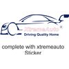 XtremeAuto® Universal Blue Black Front Car Seat Covers Complete with Sticker