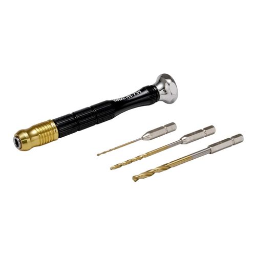 Wave Hobby Tool Series HG One-Touch Pin Vise Set, Tool for Plastic Models HT-731, Black