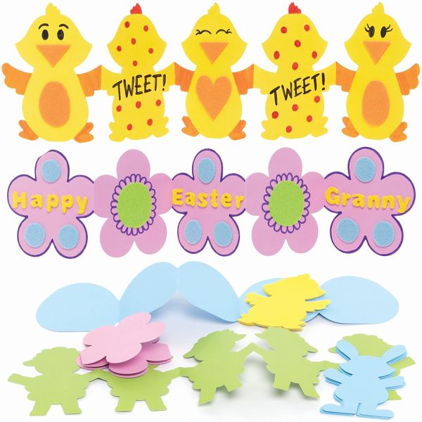 Baker Ross Ostern Ziehharmonika Karten - 10er Pack, Karten Basteln für Kinder (FC132)