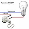 sourcing map Pull Chain Switch On-Off Speed Replacement ZE-109 for Ceiling Fan Lamp Light Clear Silver