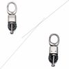 Black Genuine Leather Universal Gun Metal Key Remote Ring Strap Keychain Holder