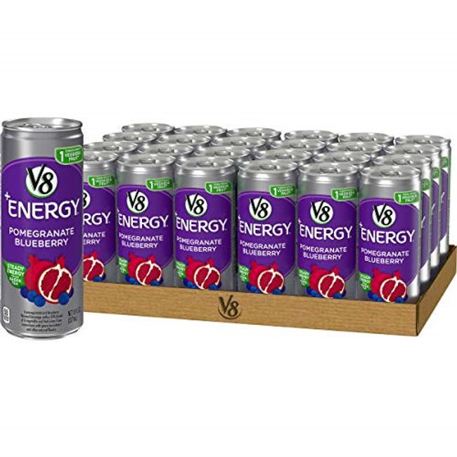 V8 +Energy, Healthy Energy Drink, Natural Energy from Tea, Pomegranate 8 Fl Oz 1