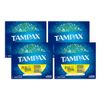 Tampax Cardboard Applicator Tampons, Regular Absorbency, 20 Count, Pack of 4