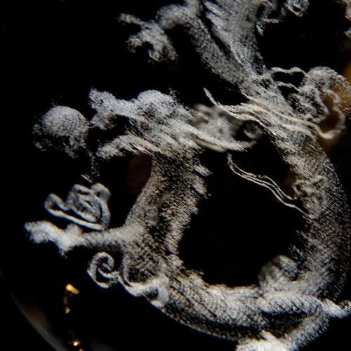 Dragon Crystal Ball, Approx. 1.6 inches (40 mm), Dragon God, Zodiac Sign, Dragon Figurine, Artificial Crystal, Round Ball, with Base, New Year, New Year, Lucky Charm, Sculpture, Figurine, Dragon Year,
