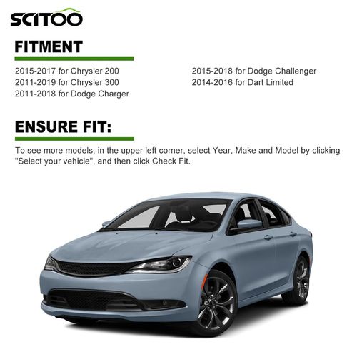 SCITOO 1 X Key Fob Shell Case for Chrysler 200 for Chrysler 300 for Dodge Charger for Dodge Challenger or Dart Limited 2011-2019