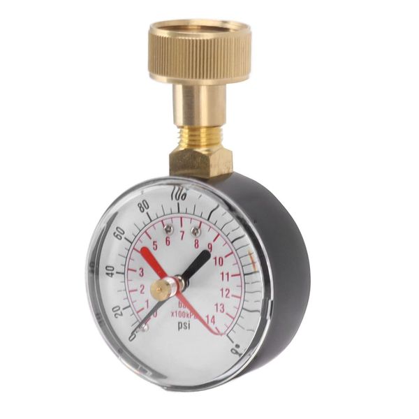 Haofy Water Pressure Gauge, Universal Water Pressure Gauge Iron and Aluminum Alloy Precise and Sensitive Pointer for Swimming Pools