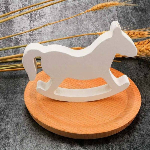 Wooden Rocking Horse, Home Decor Balance Ornaments Wood Balanced Horse Craft