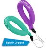 Nordic Flash Waterproof Camera Float (2-pack) Floating Strap for Your Underwater Devices (Turquoise-Purple)