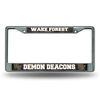 Rico Industries NCAA Wake Forest Demon Deacons Standard Chrome License Plate Frame , 6 x 12.25"